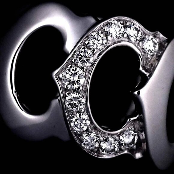 Cartier C De Diamond Ring 18K White Gold 750 size48 4.5(US) 90278423 - Picture 7 of 9